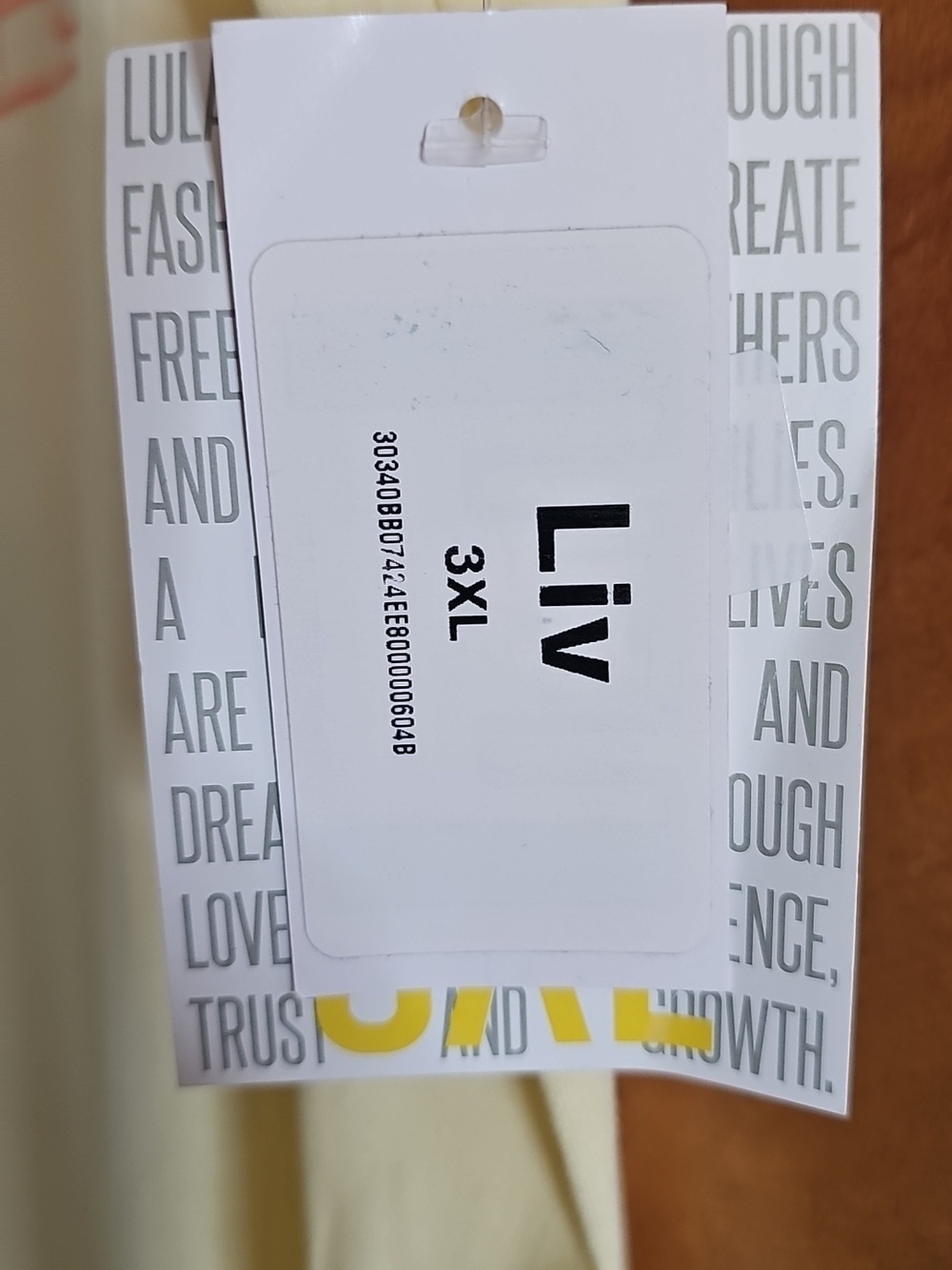 LuLaRoe Yellow Tee with Orange Trim & Rainbow Logo - Picture 5 of 5